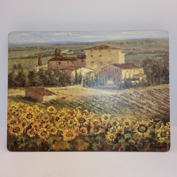 Pimpernel Dining Vintage Pimpernel Tuscany And Sunflower Cork Back